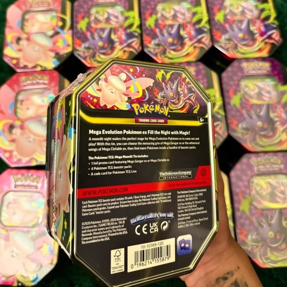 (1) Pokemon Moonlit Gengar Tin Or Clefable Tins